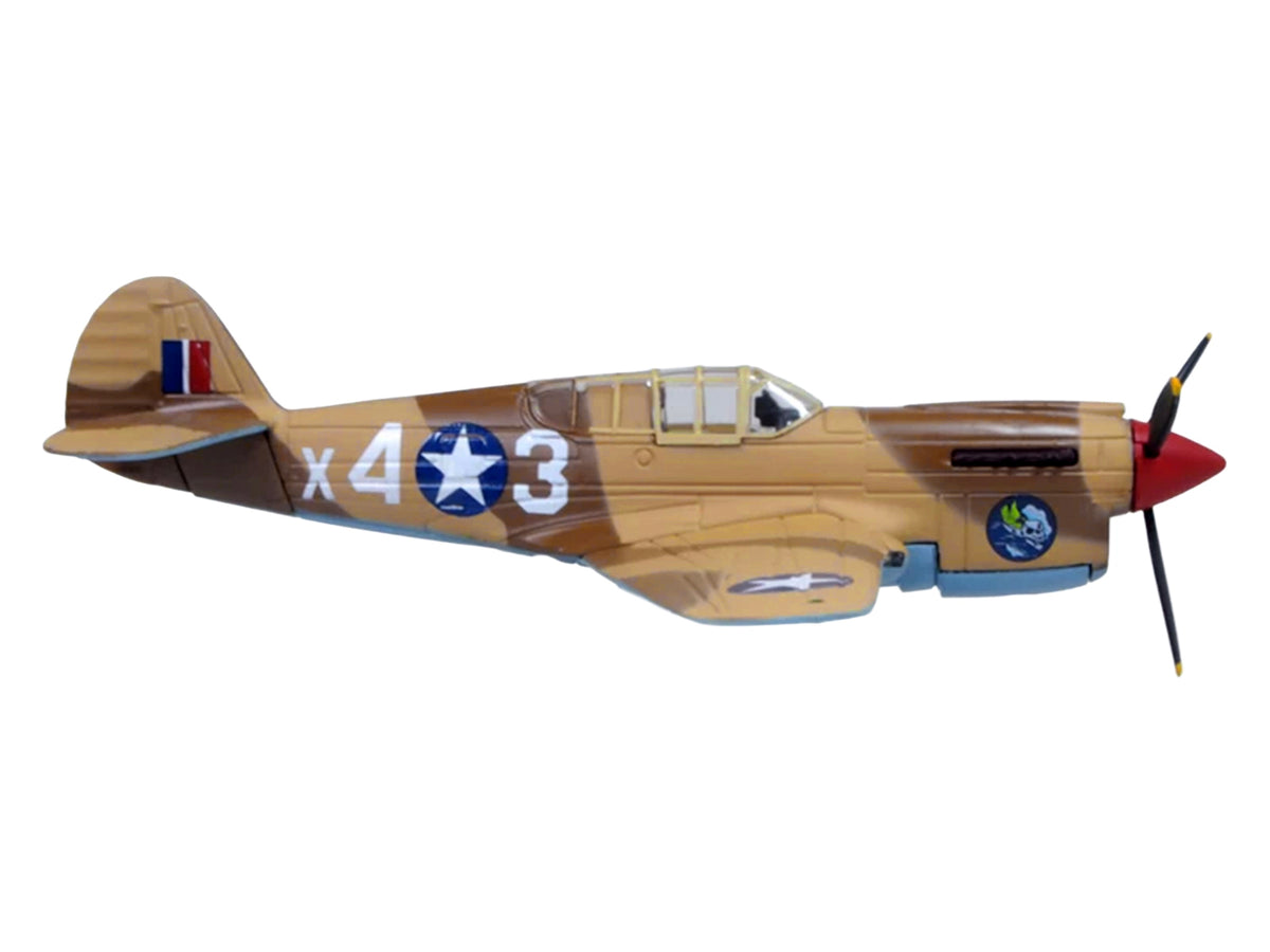 Curtiss Warhawk P-40E Fighter Aircraft "Miss Memphis 85th Fighter Squadron 79th Fighter Group North Africa" (1943) United States Army Air Forces "Oxford Aviation" Series 1/72 Diecast Model Airplane
