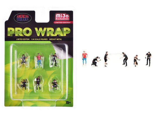 "Pro Wrap" 6 piece Diecast Figure Set (6 Figures) Limited Edition for 1/64 Scale Models
