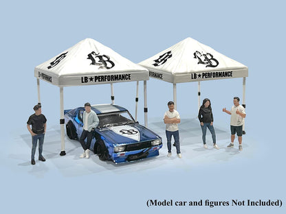 "Liberty Walk" Canopy 2 Piece Set White Limited Edition for 1/64 Scale Models