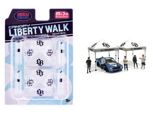 "Liberty Walk" Canopy 2 Piece Set White Limited Edition for 1/64 Scale Models