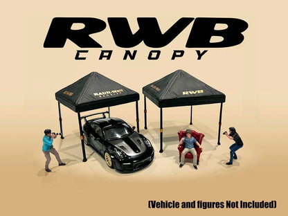 "RWB (RAUH-Welt BEGRIFF)" Canopy 2 Piece Set Black Limited Edition for 1/64 Scale Models