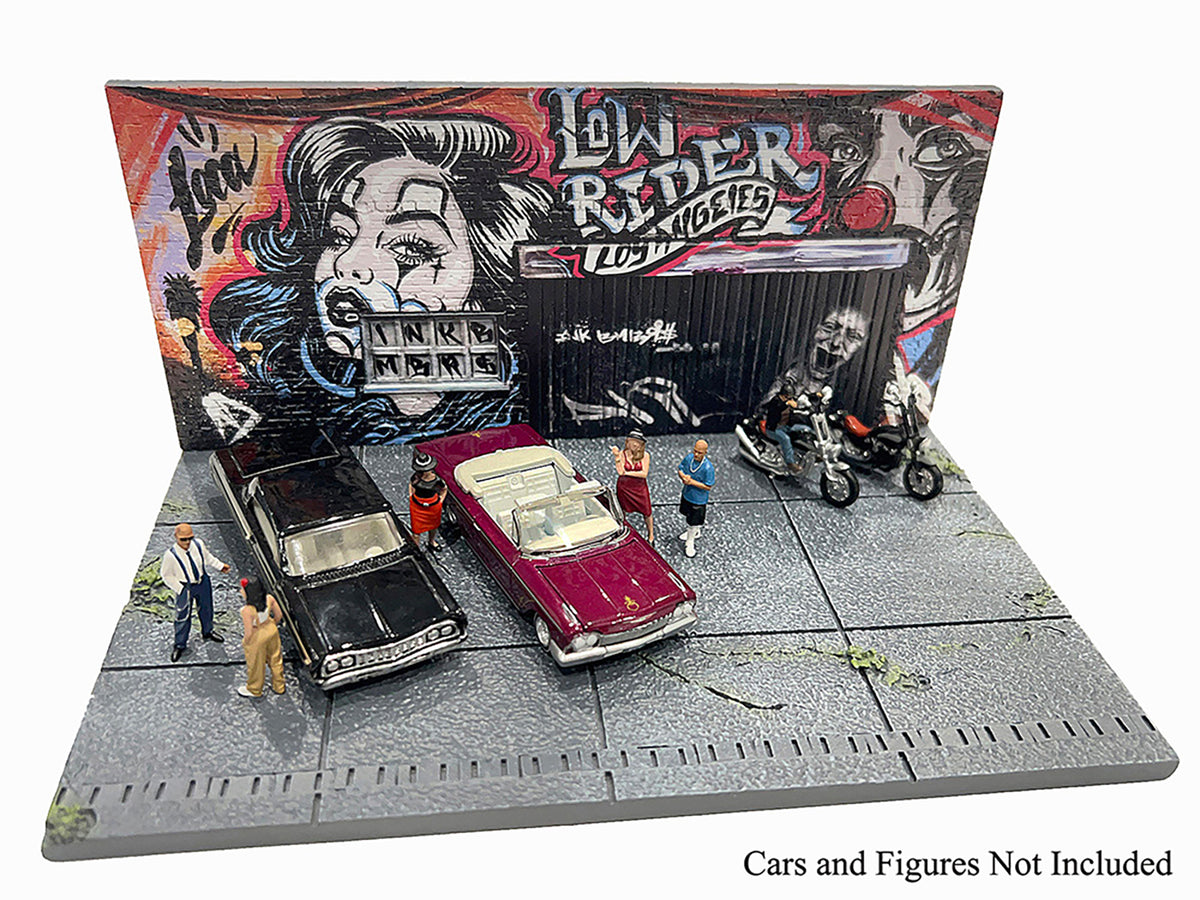 "American Diorama X INK BMBRS - LA Lowrider" Street Art Diorama for 1/64 Scale Models