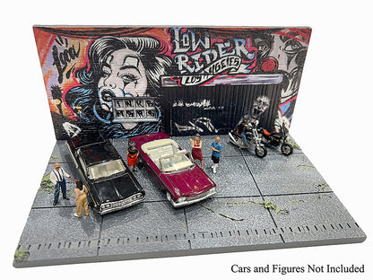 "American Diorama X INK BMBRS - LA Lowrider" Street Art Diorama for 1/64 Scale Models