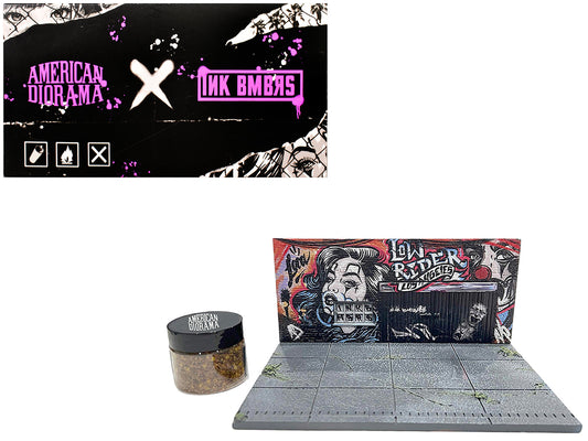 "American Diorama X INK BMBRS - LA Lowrider" Street Art Diorama for 1/64 Scale Models