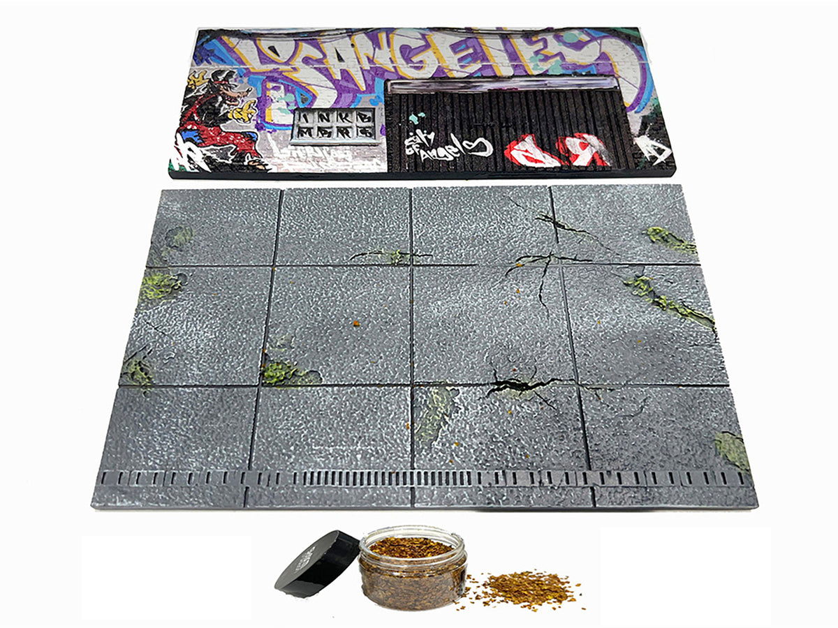 "American Diorama X INK BMBRS - LA Graffiti" Street Art Diorama for 1/64 Scale Models
