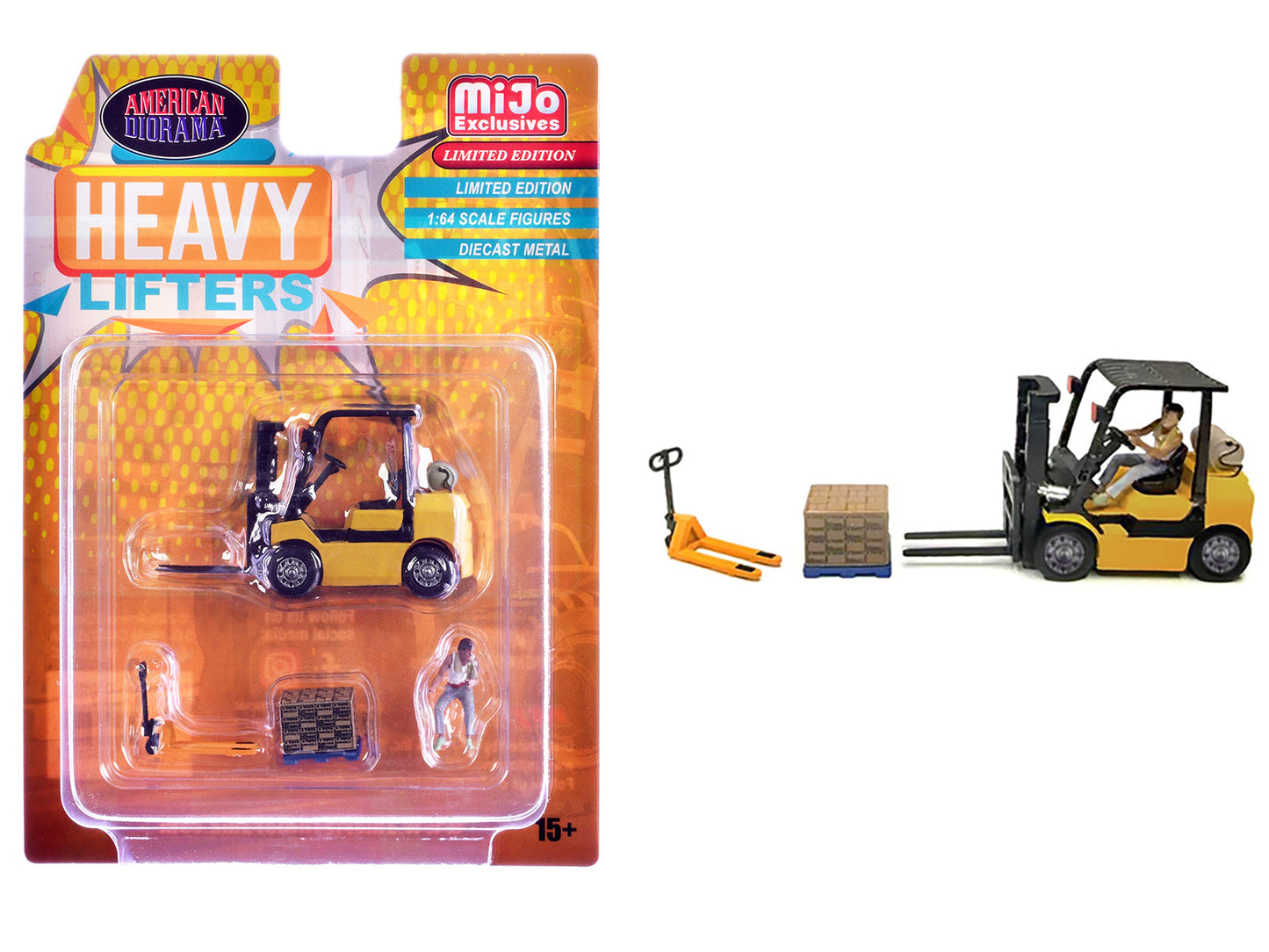 "Heavy Lifters" 4 piece Diecast Set Limited Edition for 1/64 Scale Models