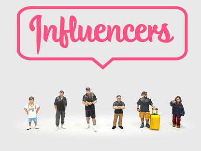 "Influencers" 6 piece Diecast Figure Set Limited Edition for 1/64 Scale Models