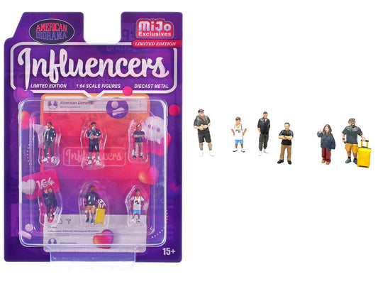 "Influencers" 6 piece Diecast Figure Set Limited Edition for 1/64 Scale Models