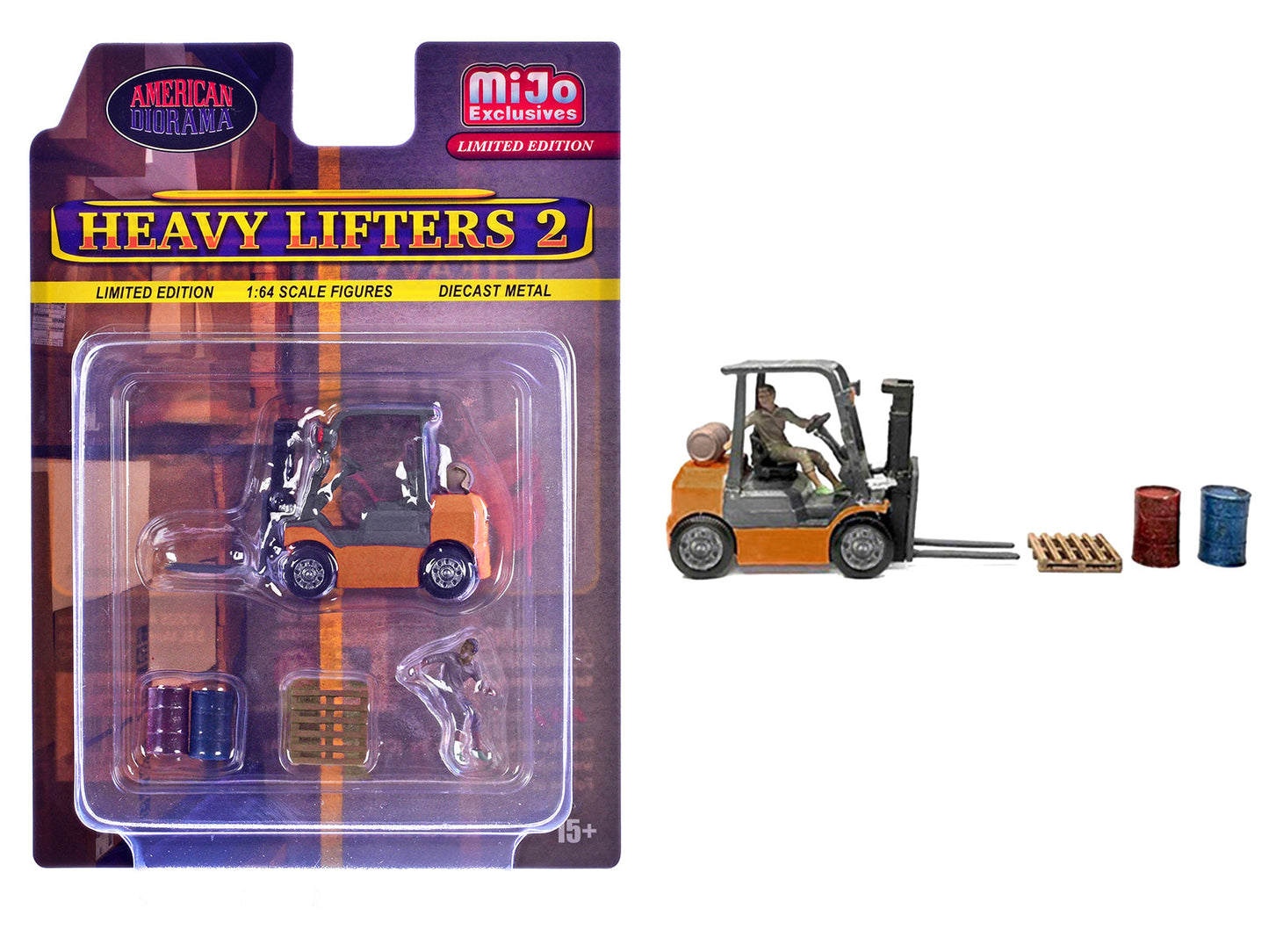 "Heavy Lifters 2" 4 piece Diecast Set Limited Edition for 1/64 Scale Models