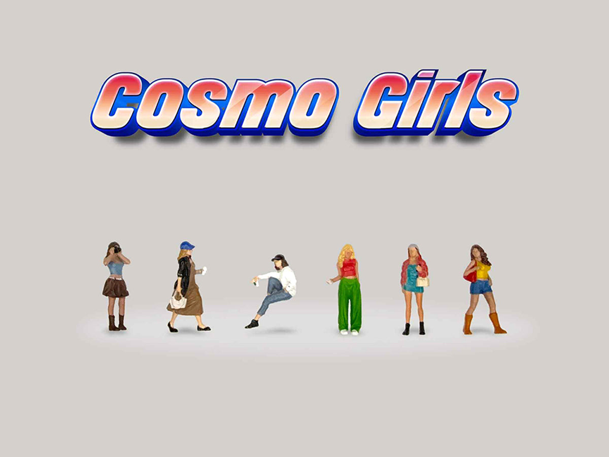 "Cosmo Girls" 6 piece Diecast Figure Set (6 Figures) Limited Edition for 1/64 Scale Models