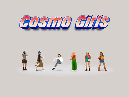 "Cosmo Girls" 6 piece Diecast Figure Set (6 Figures) Limited Edition for 1/64 Scale Models