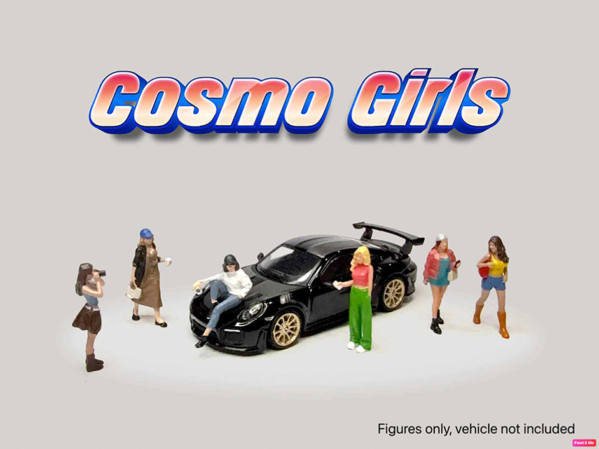 "Cosmo Girls" 6 piece Diecast Figure Set (6 Figures) Limited Edition for 1/64 Scale Models