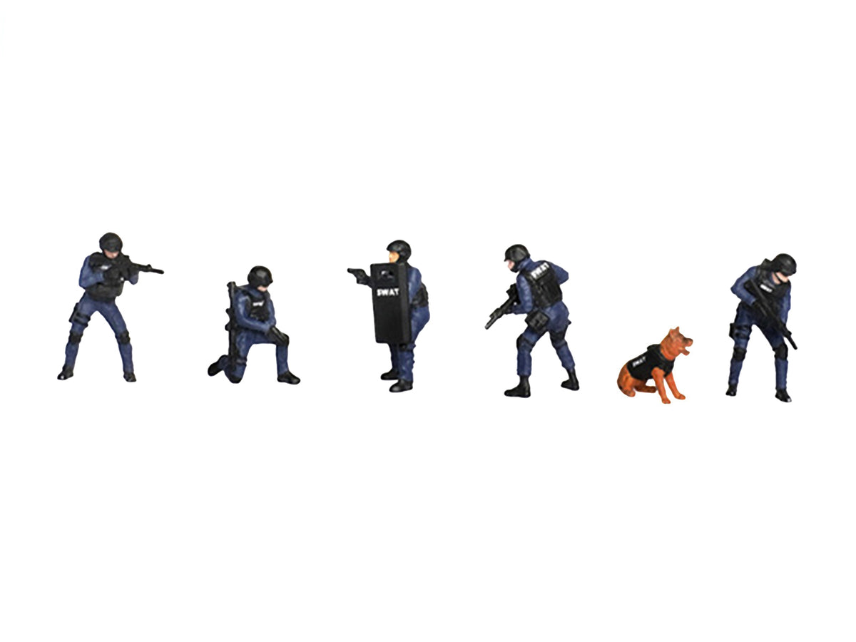 "Tactical Ops Bravo Team" 6 piece Diecast Figure Set (6 Figures) Limited Edition for 1/64 Scale Models
