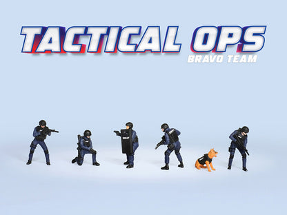 "Tactical Ops Bravo Team" 6 piece Diecast Figure Set (6 Figures) Limited Edition for 1/64 Scale Models