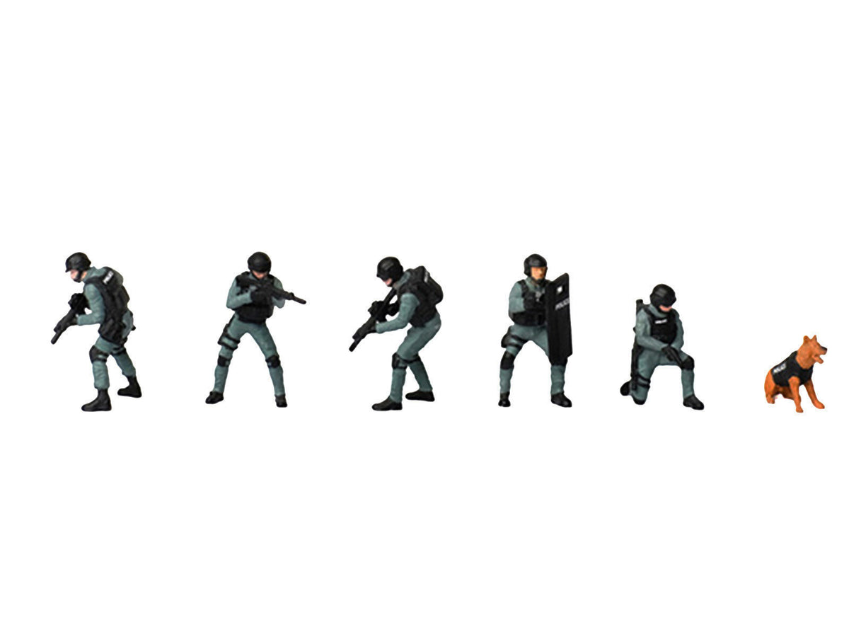 "Tactical Ops Alpha Team" 6 piece Diecast Figure Set (6 Figures) Limited Edition for 1/64 Scale Models