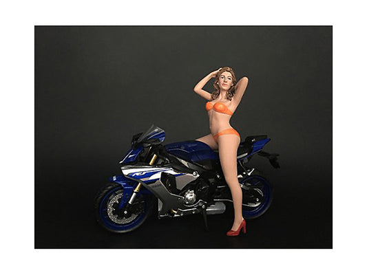 Hot Bike Model Cindy Figurine for 1/12 Scale Motorcycle Models