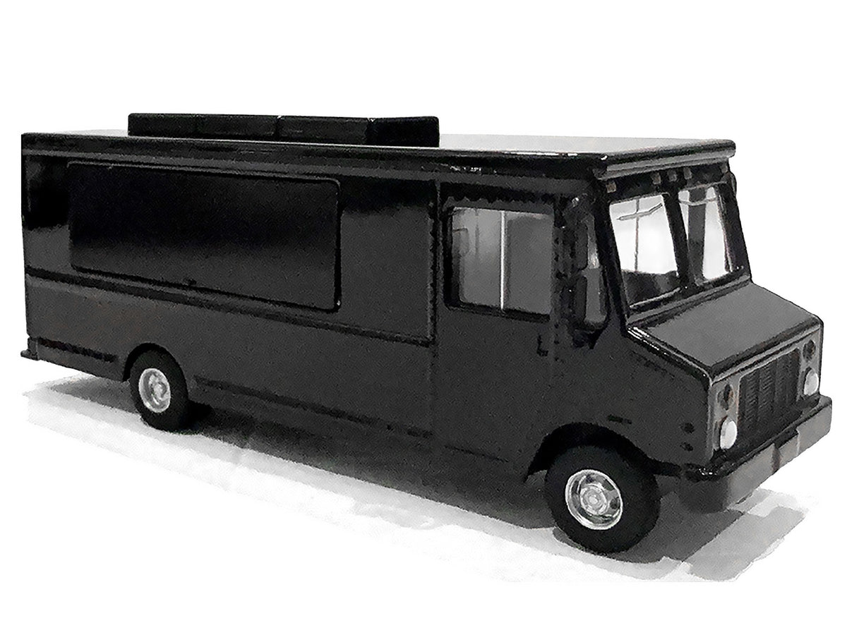 Food Truck Plain Black 1/64 Diecast Model