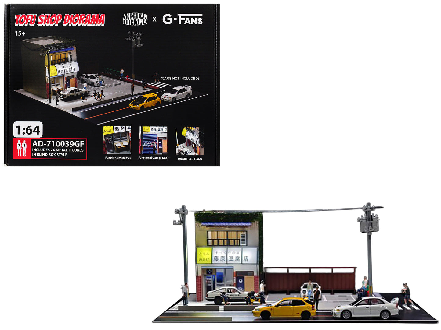 Akina Tofu Shop Diorama Set "American Diorama X G-Fans" Series for 1/64 Scale Models