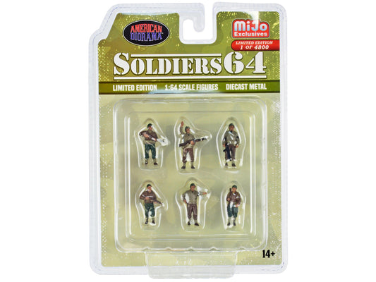 "Soldiers 64" 6 piece Diecast Set Military Figures Limited Edition to 4800 pieces Worldwide for 1/64 Scale Models