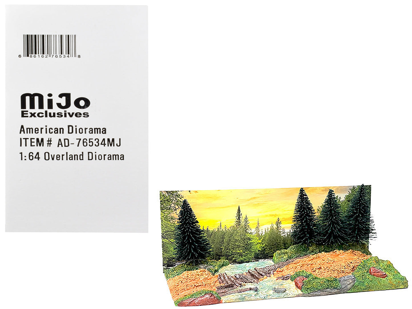 "Overland Off-Road" Diorama with Forest Background for 1/64 Scale Models