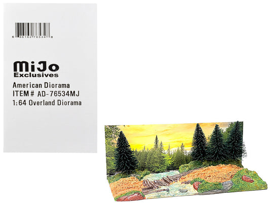 "Overland Off-Road" Diorama with Forest Background for 1/64 Scale Models