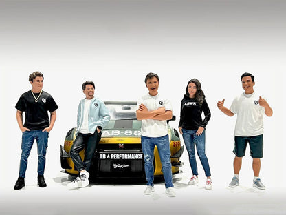 "Team Liberty Walk" 5 piece Figure Set for 1/18 Scale Models
