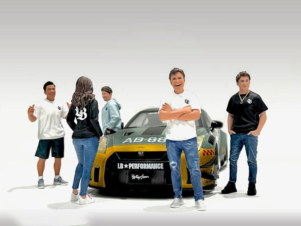 "Team Liberty Walk" 5 piece Figure Set for 1/18 Scale Models