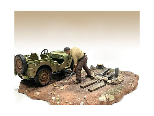 "4X4 Mechanic" Figure 4 for 1/18 Scale Models