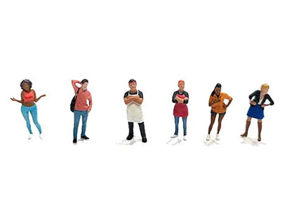"Foodies" 6 piece Diecast Figure Set (6 Figures) Limited Edition for 1/64 Scale Models