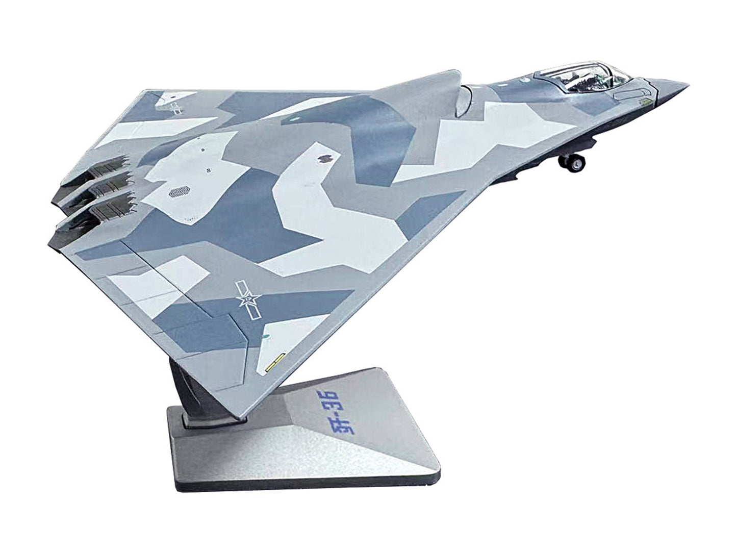CAC J-36 Stealth Aircraft "People's Liberation Army Air Force" 1/144 Diecast Model