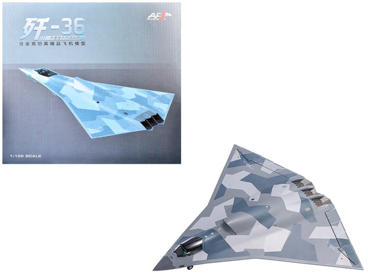 CAC J-36 Stealth Fighter Aircraft "Chinese Military" People’s Liberation Army Air Force 1/100 Diecast Model