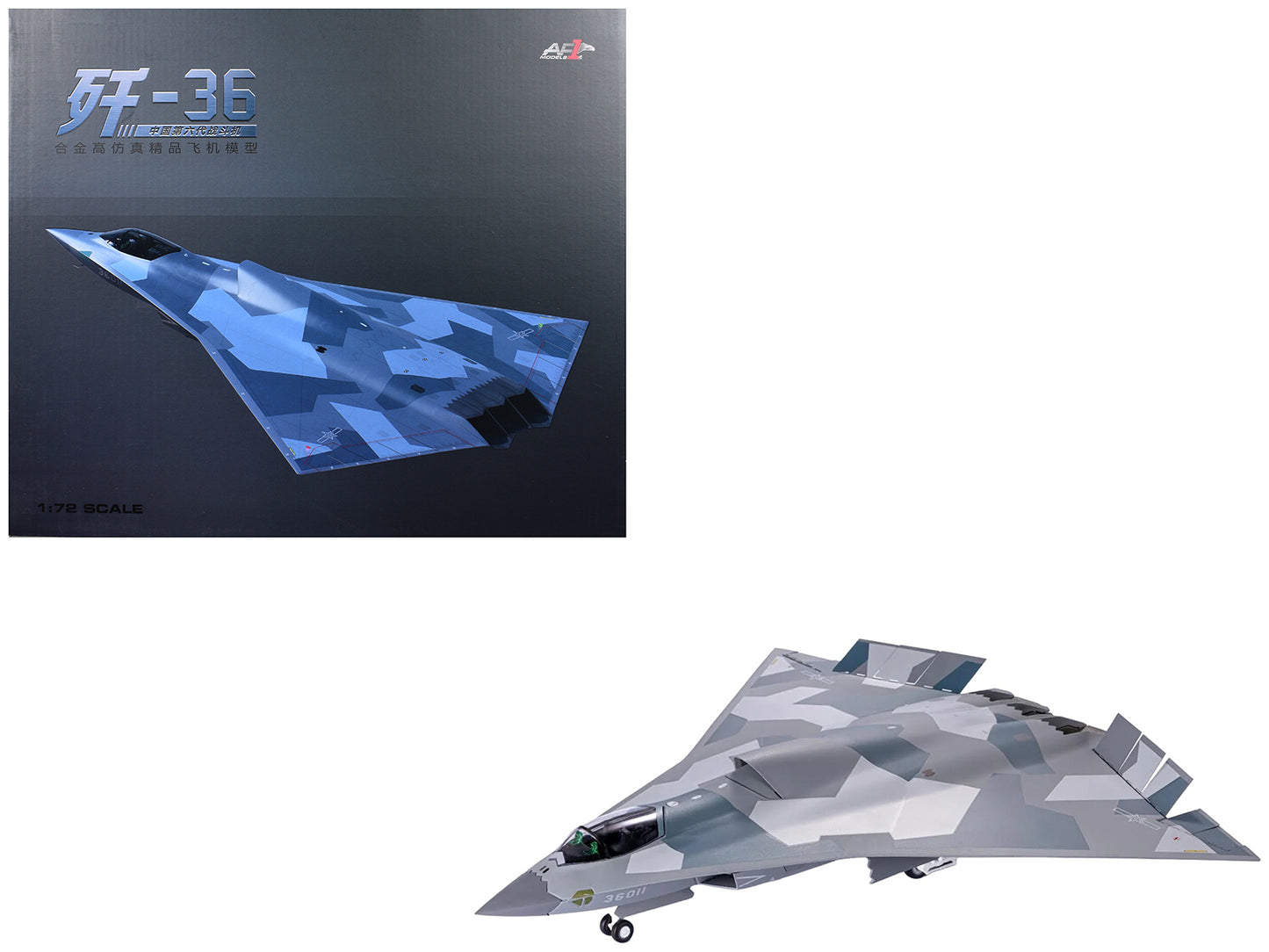 CAC J-36 Stealth Aircraft "People's Liberation Army Air Force" 1/72 Diecast Model