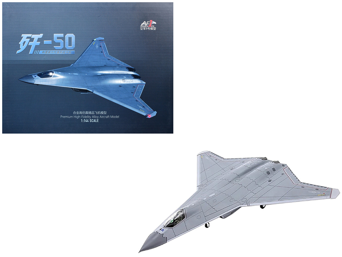 Shenyang J-50 Stealth Aircraft "People's Liberation Army Air Force" 1/144 Diecast Model