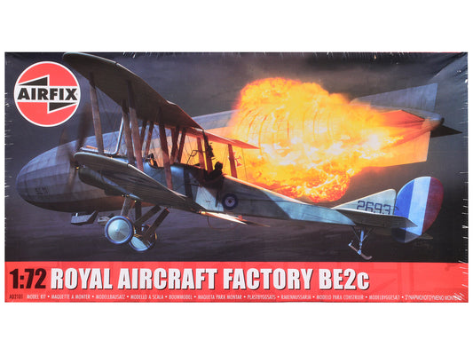Level 2 Model Kit Royal Aircraft Factory BE2c Aircraft with 2 Scheme Options 1/72 Scale Plastic Model Kit