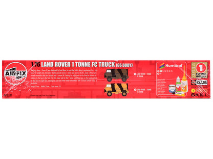 Level 1 Model Kit Land Rover 1 Tonne FC Truck (GS Body) with 3 Scheme Options 1/76 Scale Plastic Model Kit