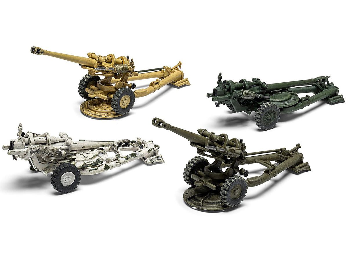 Level 1 Model Kit British 105mm Light Field Gun with 3 Scheme Options 1/76 Scale Plastic Model Kit