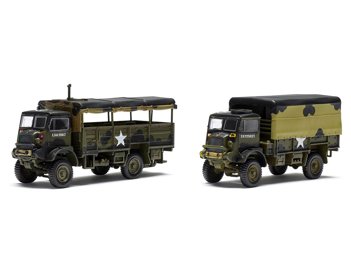 Level 2 Model Kit WWII 3-Ton General Service and Troop Trucks 1/76 Plastic Model Kit