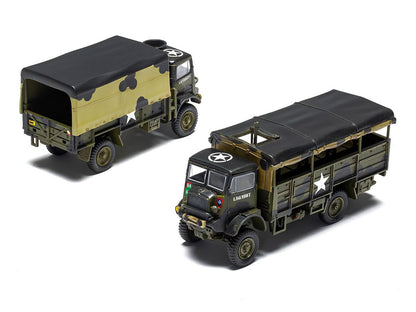 Level 2 Model Kit WWII 3-Ton General Service and Troop Trucks 1/76 Plastic Model Kit