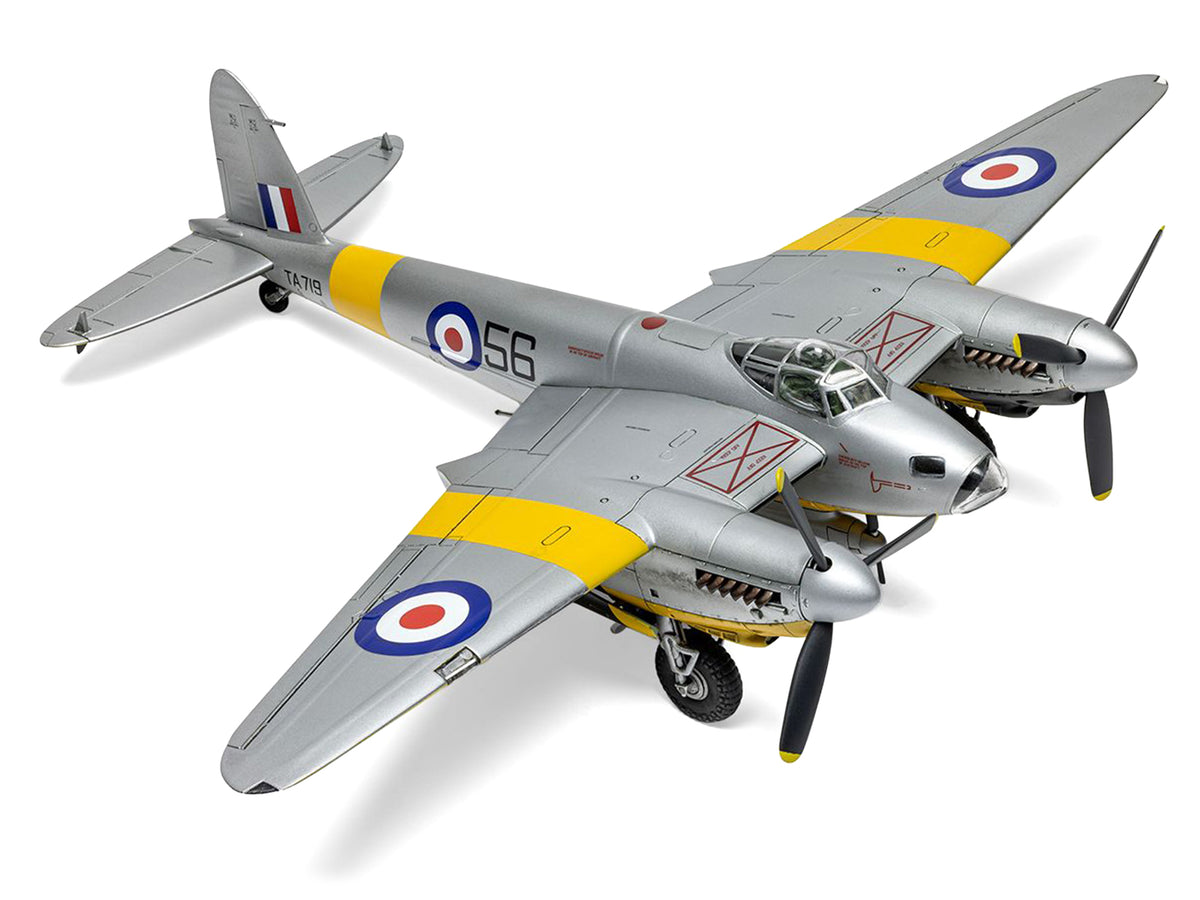 Level 2 Model Kit De Havilland Mosquito B.XVI/B.35/TT.35 Aircraft with 3 Scheme Options 1/72 Plastic Model Kit
