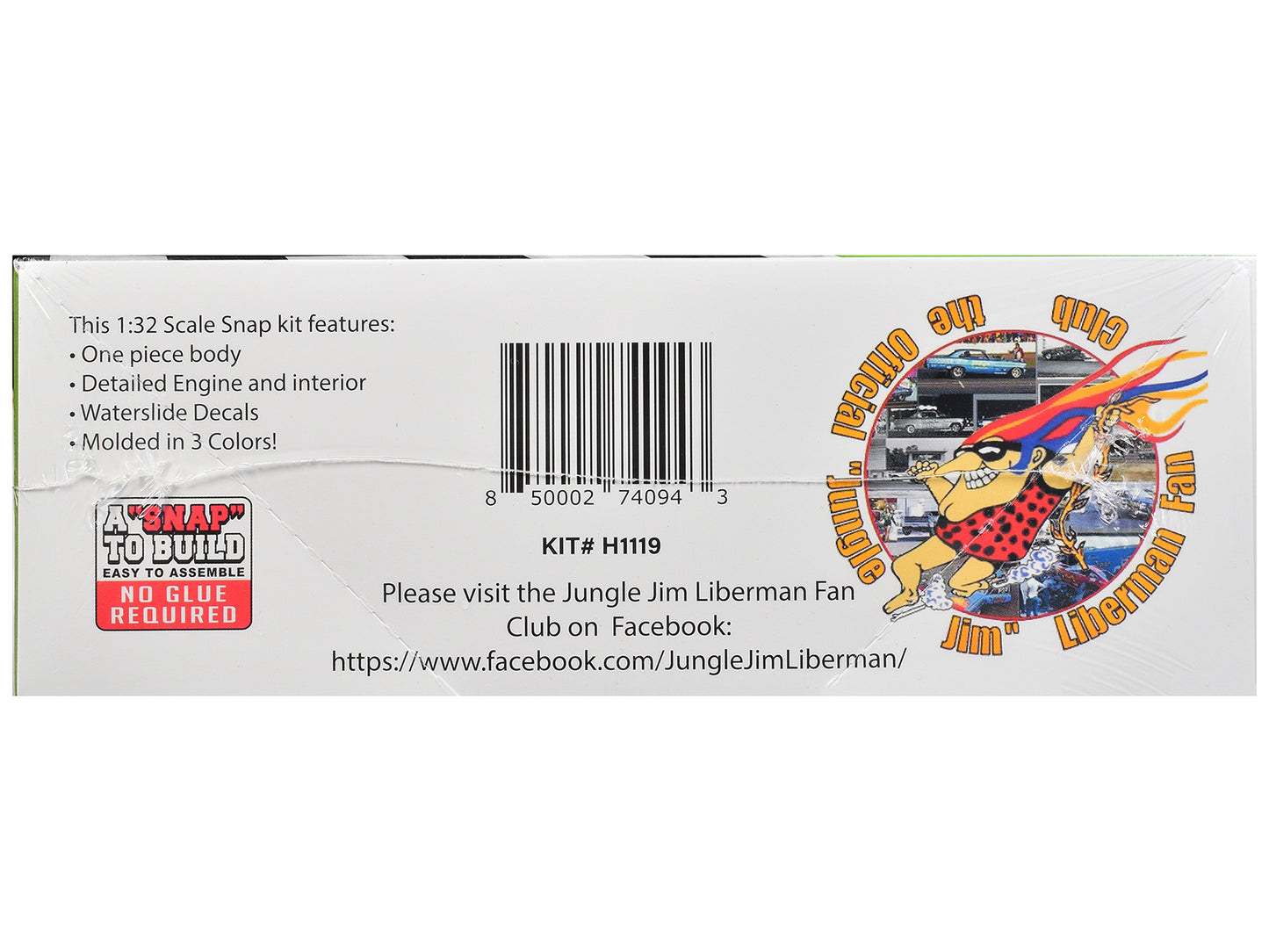 Model Kit 1974 Funny Car "Jungle Jim" (Snap-to-Build) 1/32 Scale Model