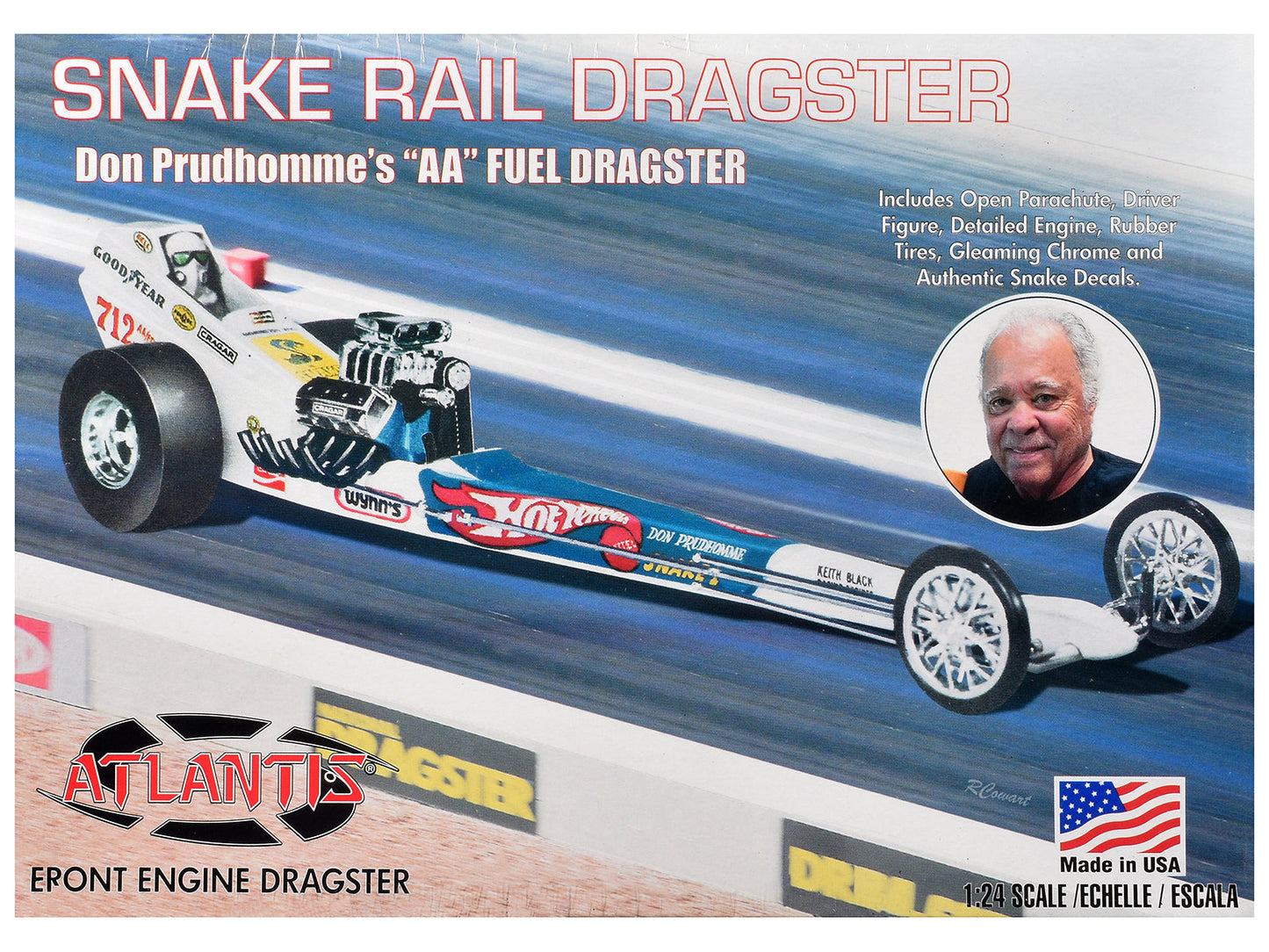 Skill 2 Model Kit Don the Snake Prudhomme's "AA" Fuel Front Engine Rail Dragste 1/24 Scale Model