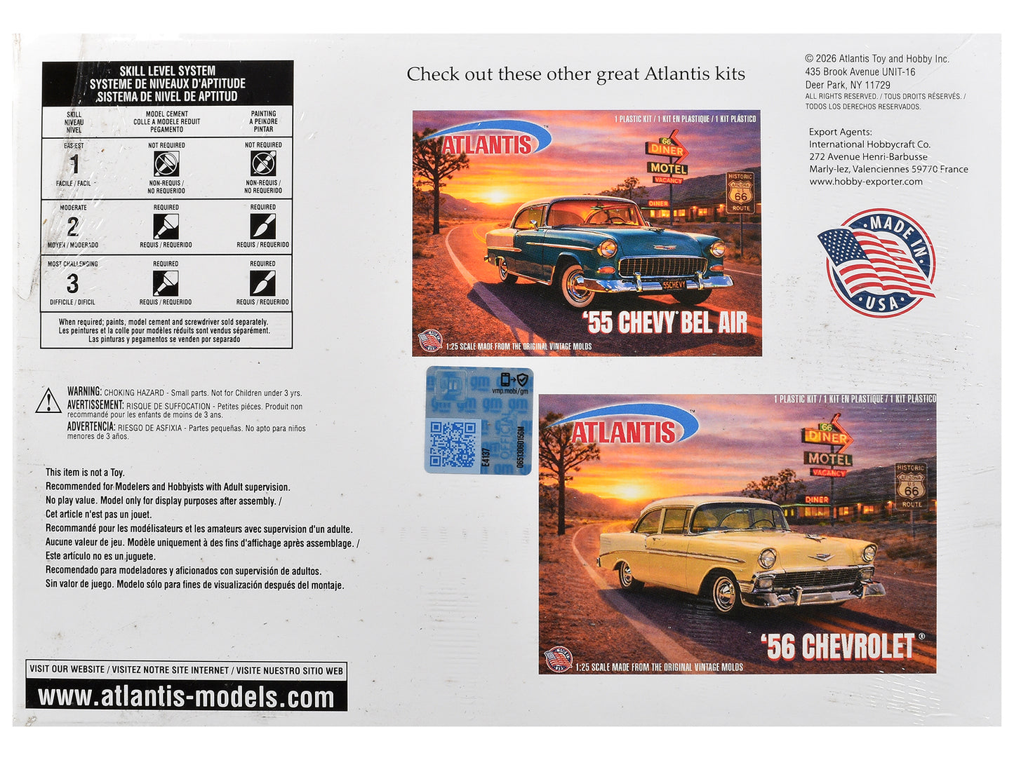 Skill 3 Model Kit 1955 Chevrolet Custom Street Rod "X-Parts Garage" 1/25 Scale Model