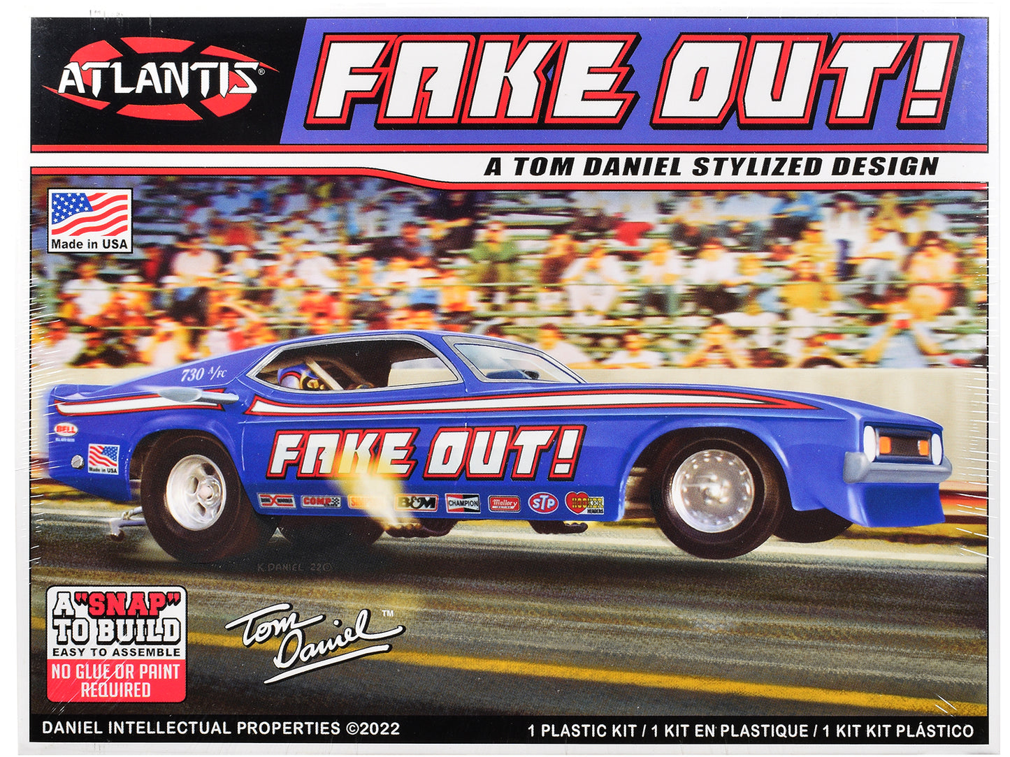 Model Kit Tom Daniel's "FAKE OUT!" Classic Funny Car (Snap-to-Build) 1/32 Scale Model