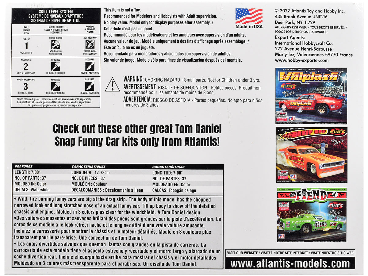 Model Kit Tom Daniel's "FAKE OUT!" Classic Funny Car (Snap-to-Build) 1/32 Scale Model