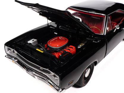 1969 Dodge Coronet Super Bee "Muscle Car & Corvette Nationals" (MCACN) Black with Red Interior "American Muscle" Series 1/18 Diecast Model Car