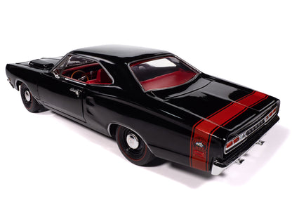 1969 Dodge Coronet Super Bee "Muscle Car & Corvette Nationals" (MCACN) Black with Red Interior "American Muscle" Series 1/18 Diecast Model Car