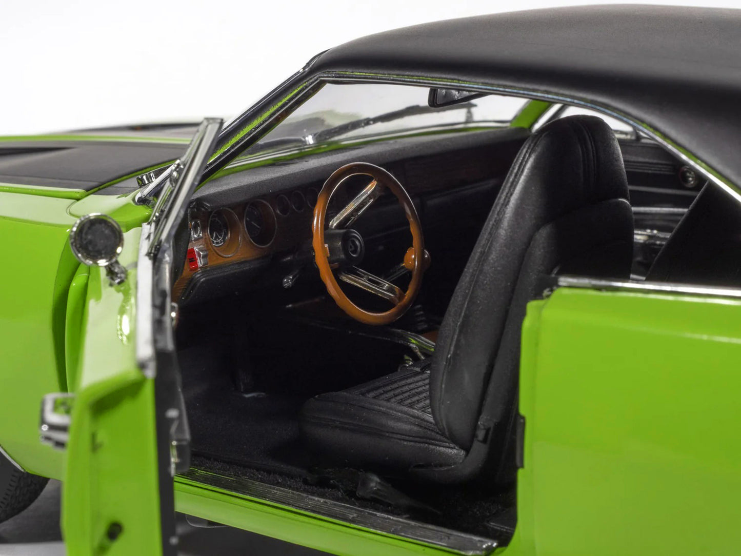 1970 Dodge Charger R/T "Muscle Car & Corvette Nationals" (MCACN) Sublime Green with Black Stripes and Black Vinyl Top "American Muscle" Series 1/18 Diecast Model Car