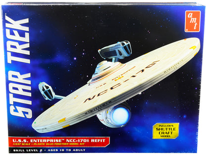 Skill 2 Model Kit U.S.S. Enterprise NCC-1701 Refit Starship "Star Trek" 1/537 Scale Model
