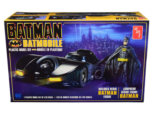 Skill 2 Model Kit Batmobile with Resin Batman Figurine "Batman" (1989)  1/25 Scale Model
