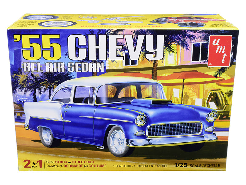 Skill 2 Model Kit 1955 Chevrolet Bel Air Sedan 2-in-1 Kit 1/25 Scale Model